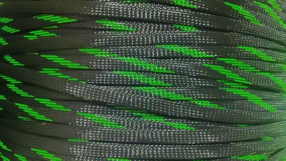 Good price Flame Retardant High Flexibility Abrasion Resistant PET Braided Cable Sleeve for Wire Harness Protection online