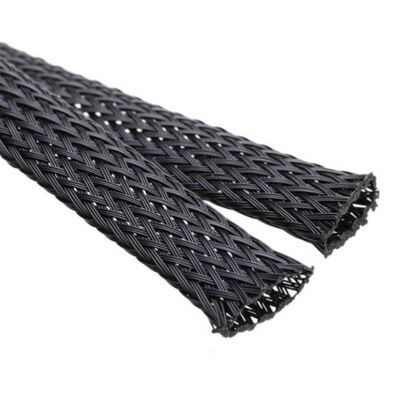 Buen precio PET respetuoso con el medio ambiente de alta resistencia a la llama de manga trenzada expandible de 25 pulgadas adecuado para arneses de alambre de automóviles y gestión de alambre anti masticación en el hogar y la oficina en línea