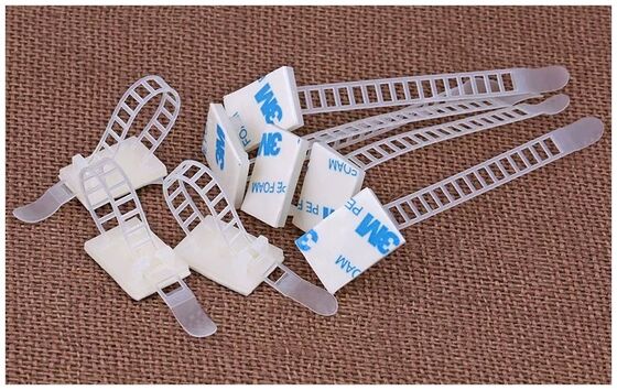 Good price 3M Cable Tie Holder White Self-Locking Cable Ties 28*28MM PA66 Material Wiring Duct Application online