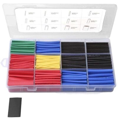 Good price 560PCS Factory Supply Colorful Set Heat-Shrinkable Tubes Sizes 2:1 Insulated 600V Rated Low Voltage Black PET Heat Shrink Tubing online